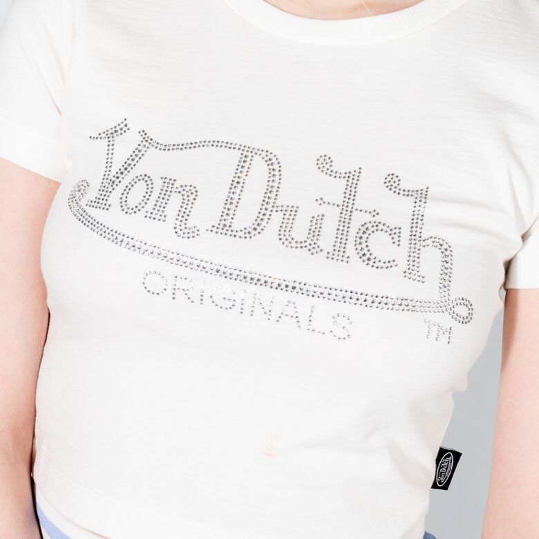 Kaufen Online Von Dutch Originals -Andrea kurzes Rundhals-T-Shirt, white F0817666-01676